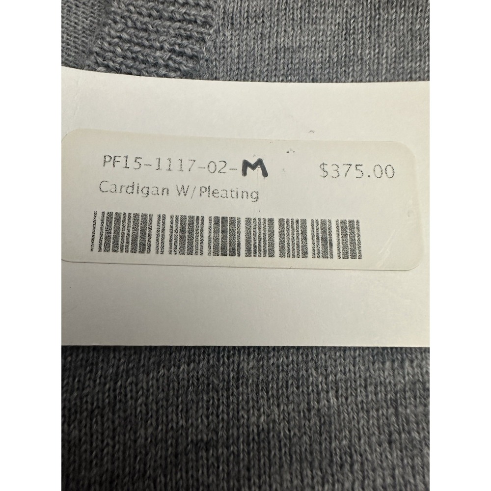 RHIE Sweater Cardigan NWT $375 Gray Medium 100% Wool Classic Knit #N10-3 READ - Picture 3 of 12